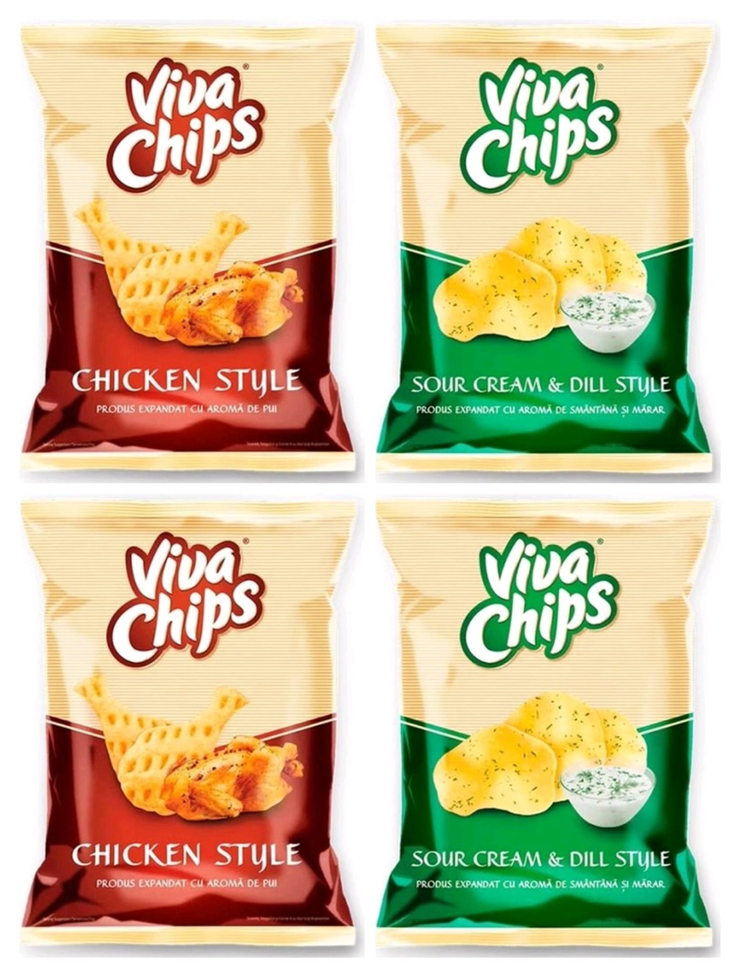 Viva Mix Pack Chicken and Sour Cream 100g * 4 Packs