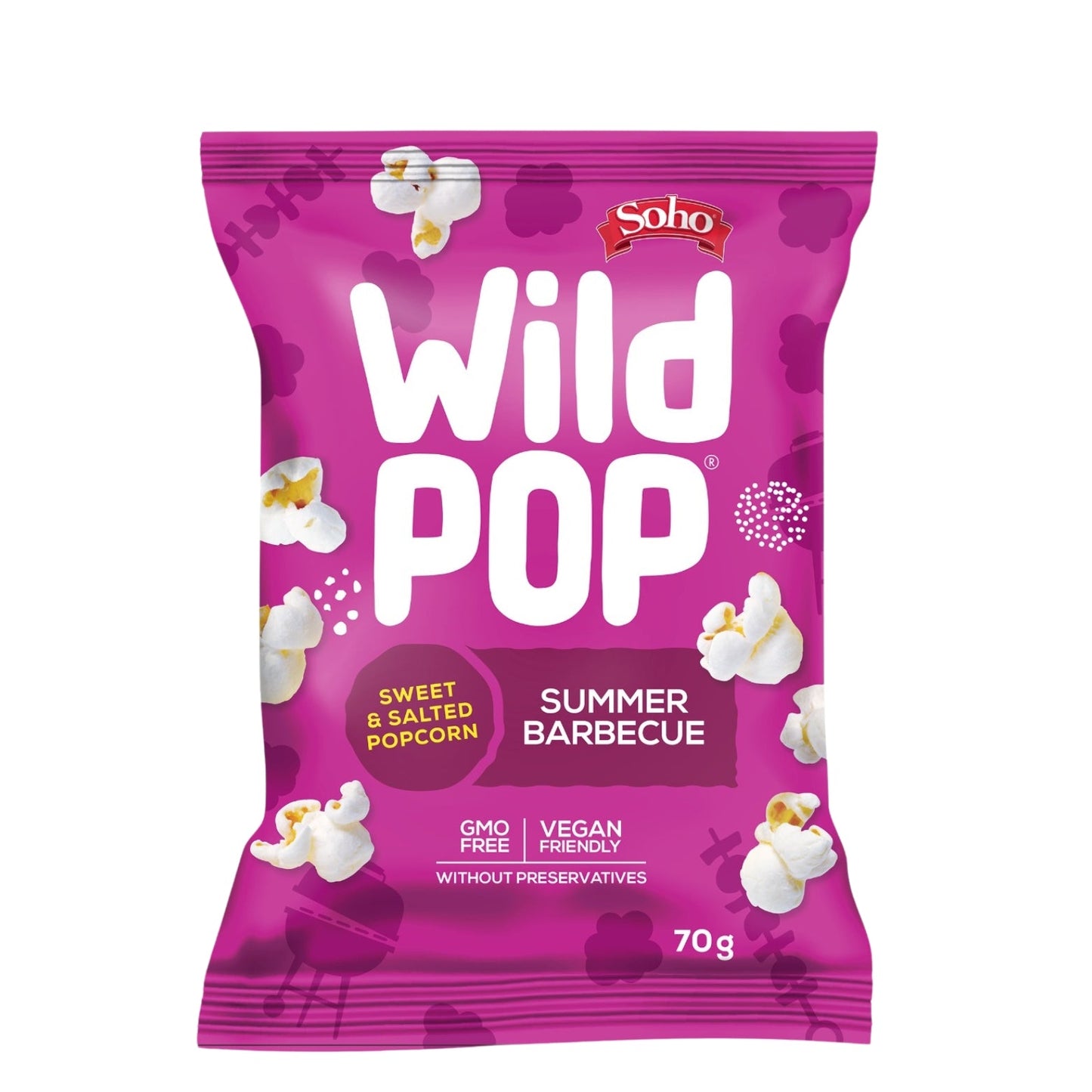 Soho Snacks WILD POP Barbecue Flavour Popcorn