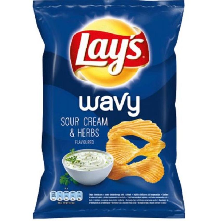 Lays Wavy Sour Cream and Herbs 120g