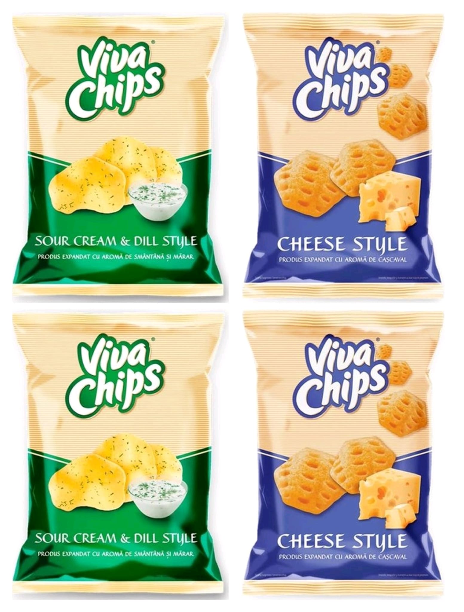 Viva Mix Pack Cheese and Sour Cream 100g * 4 Packs