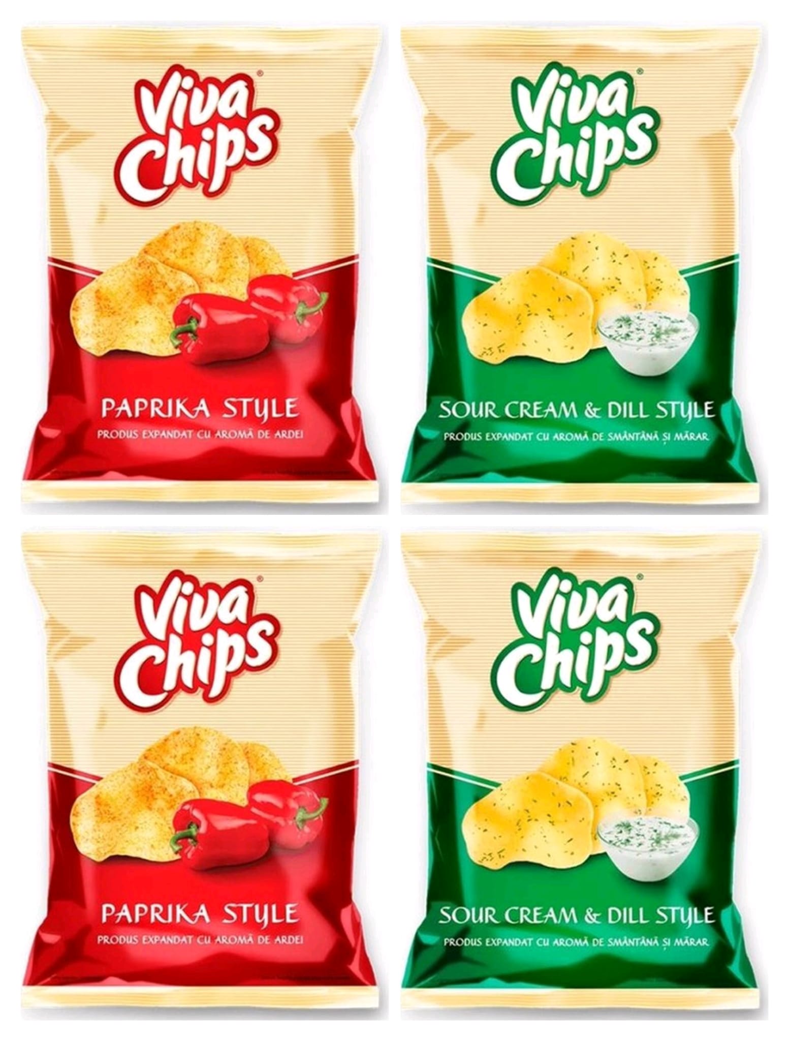 Viva Mix Pack Paprika and Sour Cream 100g * 4 Packs