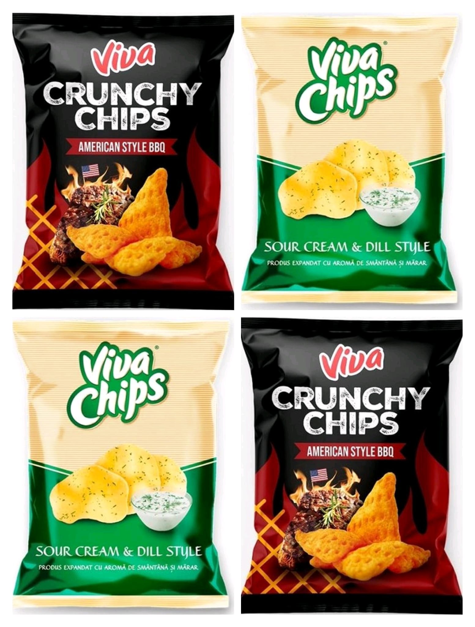 Viva Mix Pack BBQ and Sour Cream 100g * 4 Packs