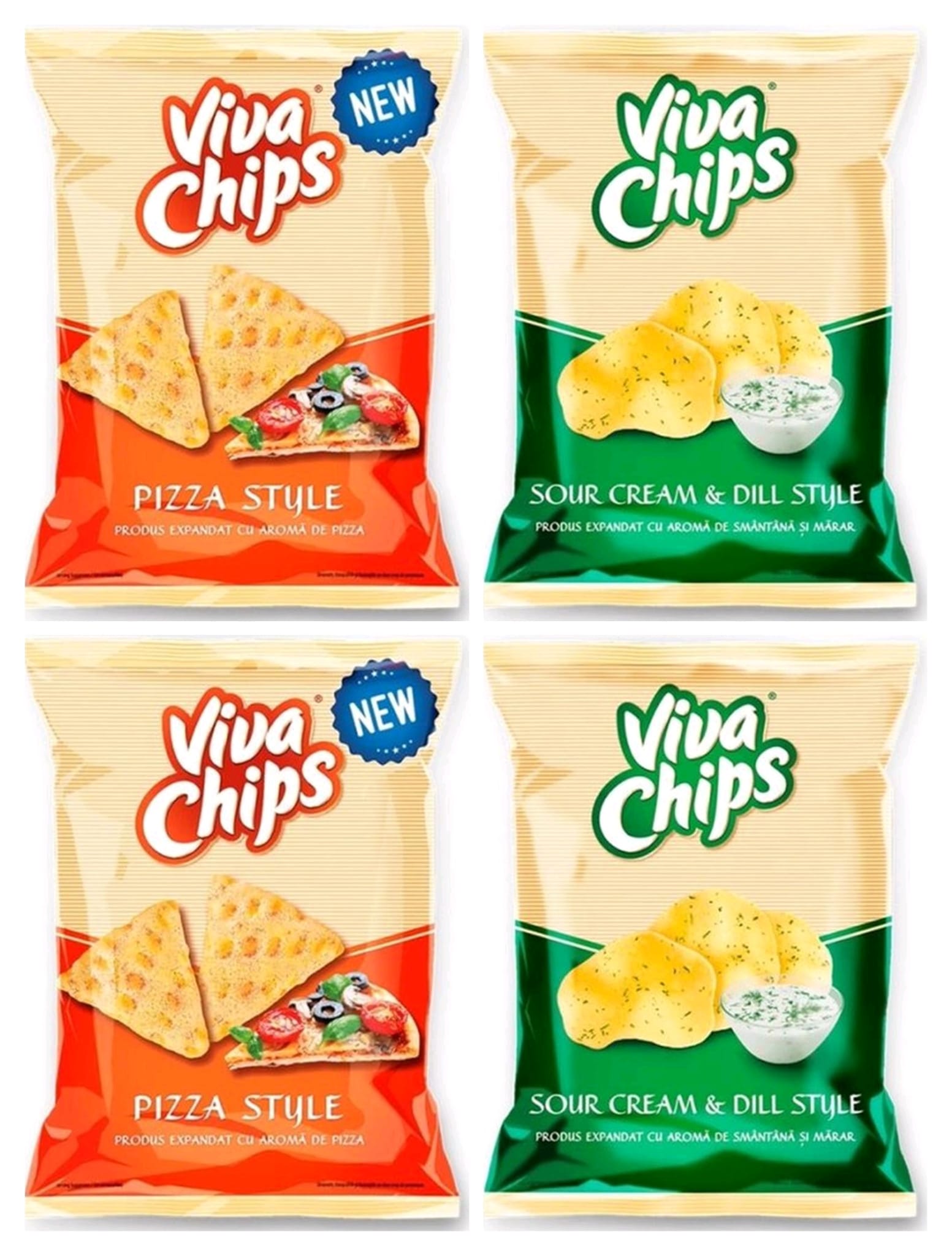 Viva Mix Pack Pizza and Sour Cream 100g * 4 Packs
