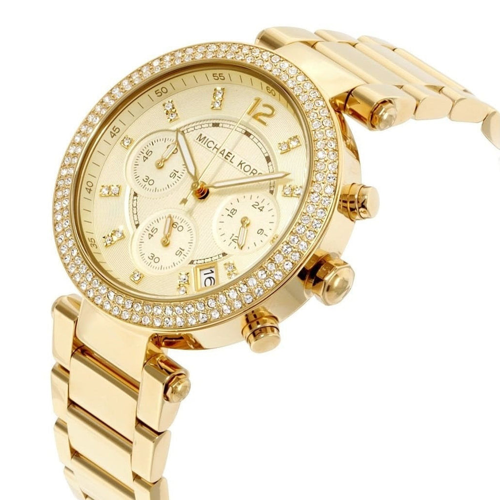 Michael Kors Women’s Watch Stainless Steel Gold Strap With Gold Dial MK5354