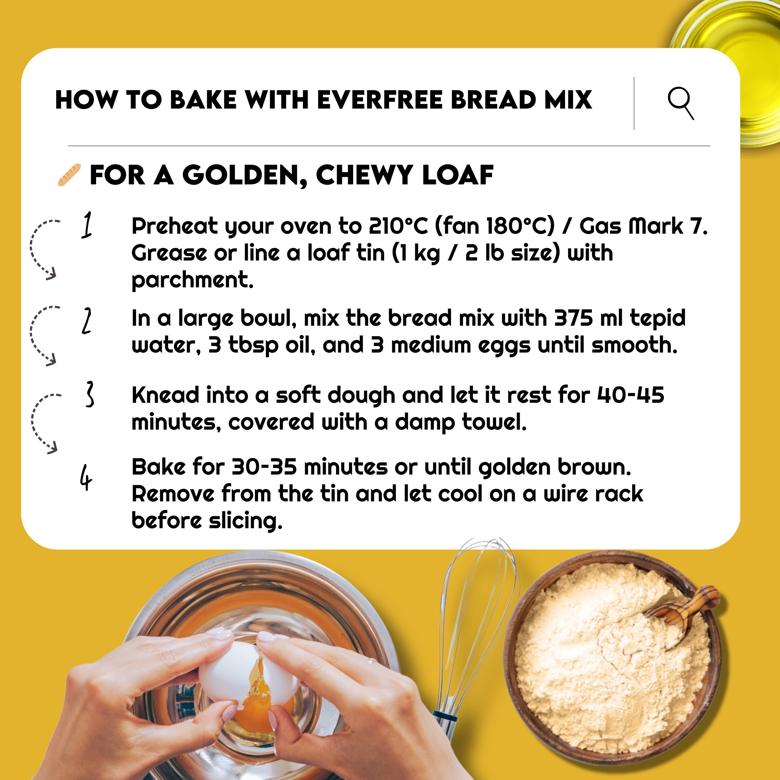 EverFree Gluten Free Bread Mix 450g - Pack of 3