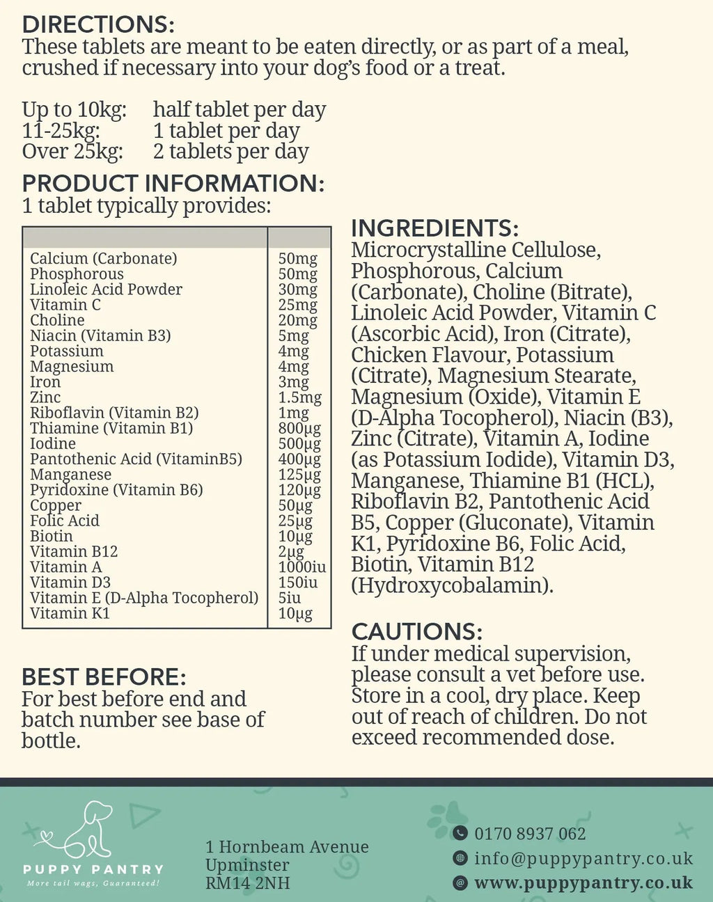 Multivitamin Chews – Chicken (120 Pack)
Supports immunity, skin & coat health, digestion & energy
