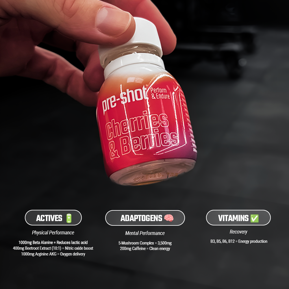 Pre-Workout Shot - Cherries & Berries (6 x 60ml)