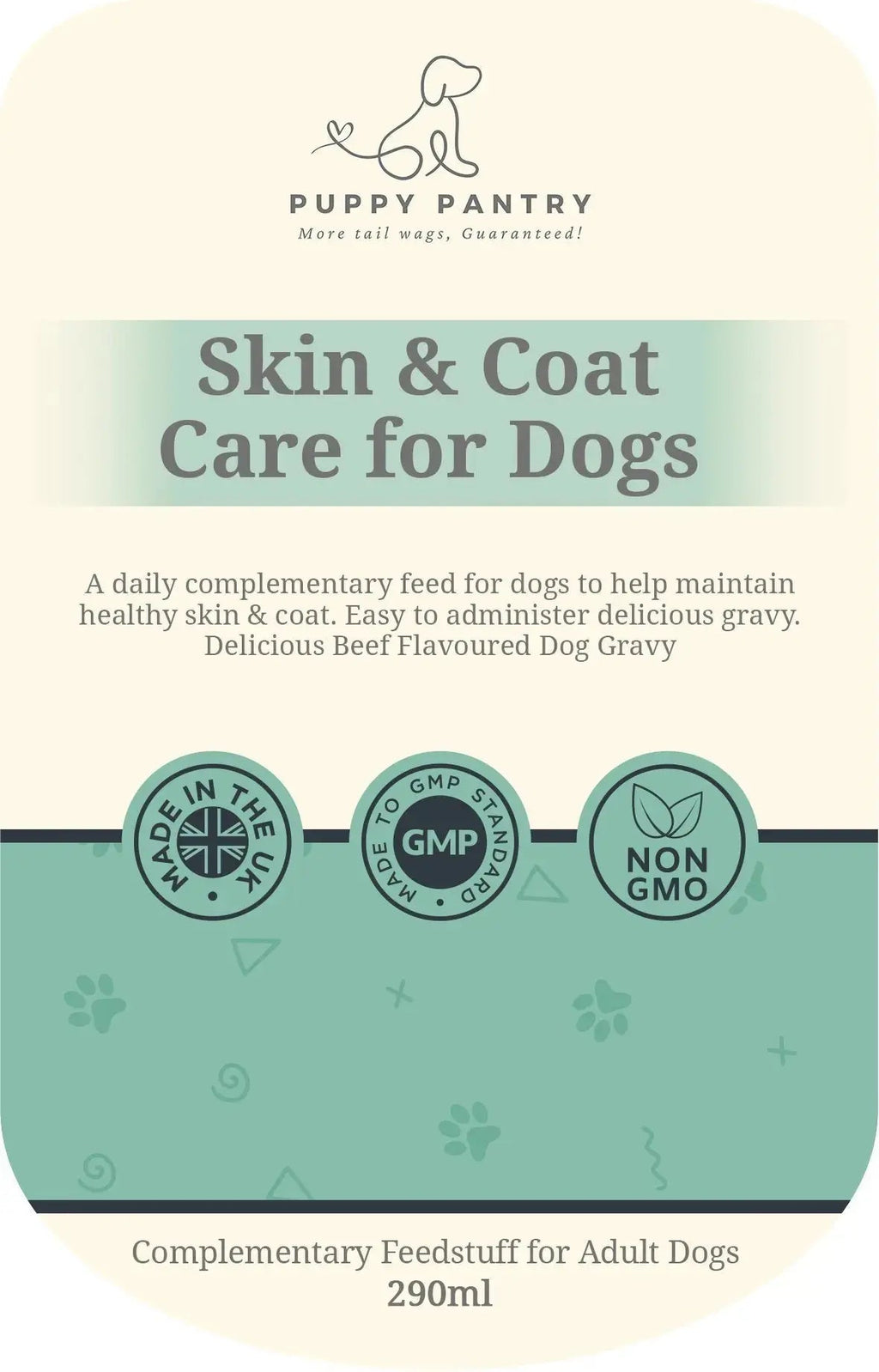 Itch Relief Gravy – 290ml
Soothes itchy skin, reduces dryness, promotes a shiny coat