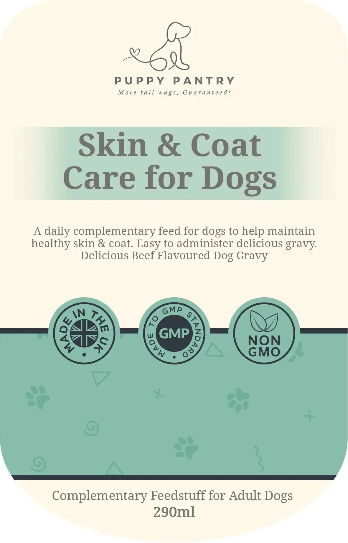 Itch Relief Gravy – 290ml
Soothes itchy skin, reduces dryness, promotes a shiny coat