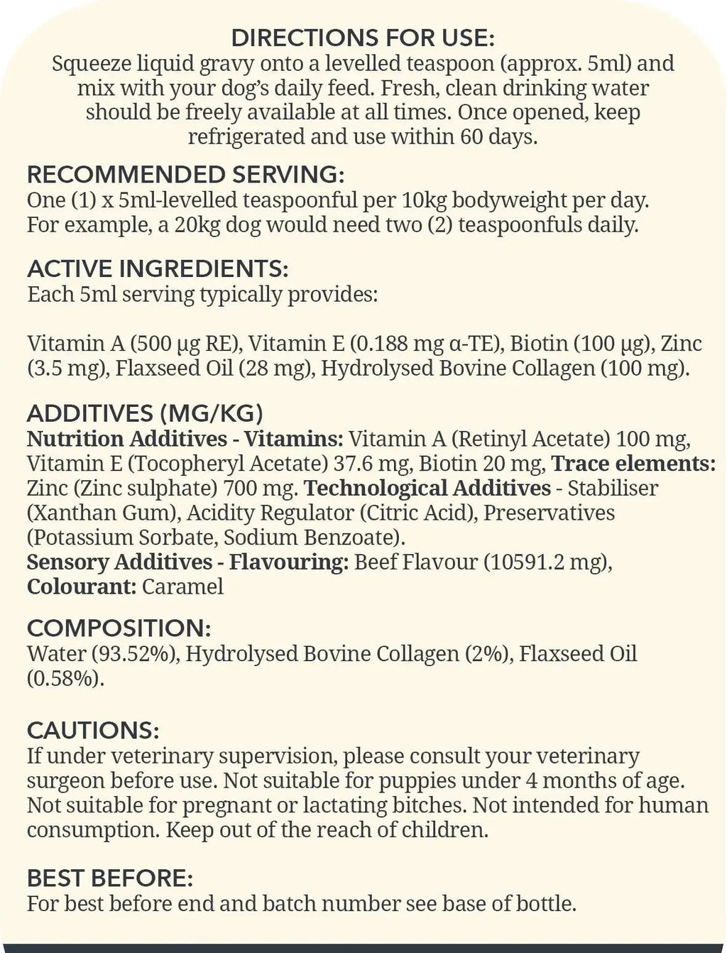 Itch Relief Gravy – 290ml
Soothes itchy skin, reduces dryness, promotes a shiny coat