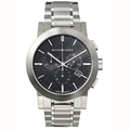 Burberry Men’s Watch Stainless Steel Silver Bracelet With Black Dial BU9351 The City