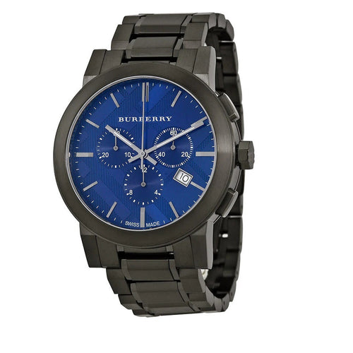 Burberry Men’s Watch Stainless Steel Grey Strap With Blue Dial BU9365 The City