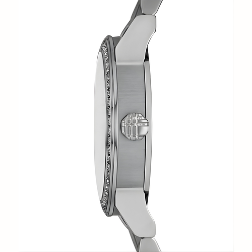 Burberry Women’s Watch Stainless Steel Silver Strap With Silver Dial And Crystals BU9220 The City