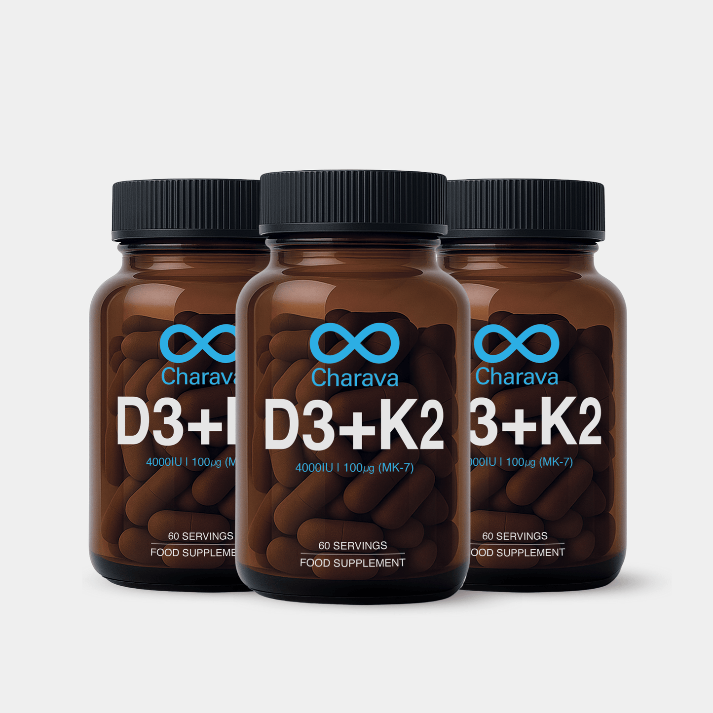 Charava Vitamin D3 (4000IU) + K2 (MK-7)