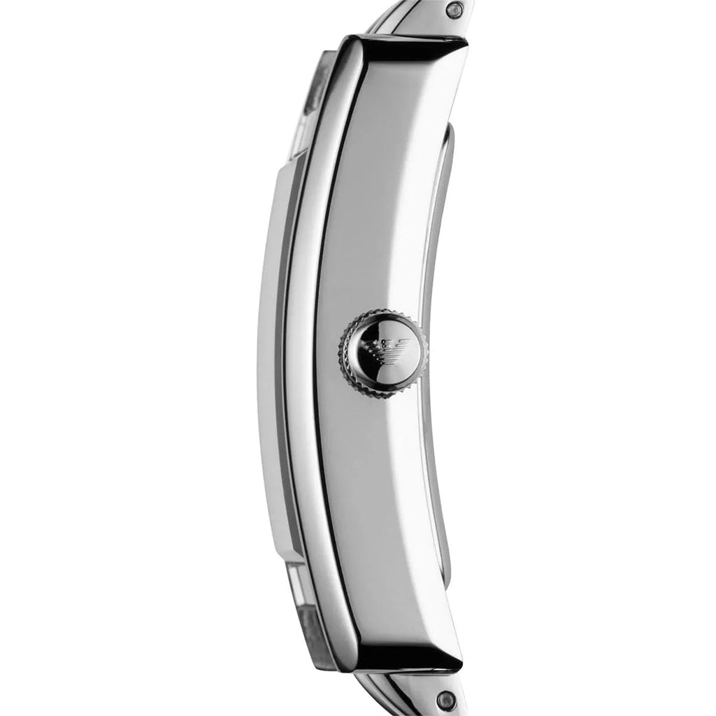 Emporio Armani Women’s Watch Stainless Steel Silver Strap With Black Dial AR0157 Classic