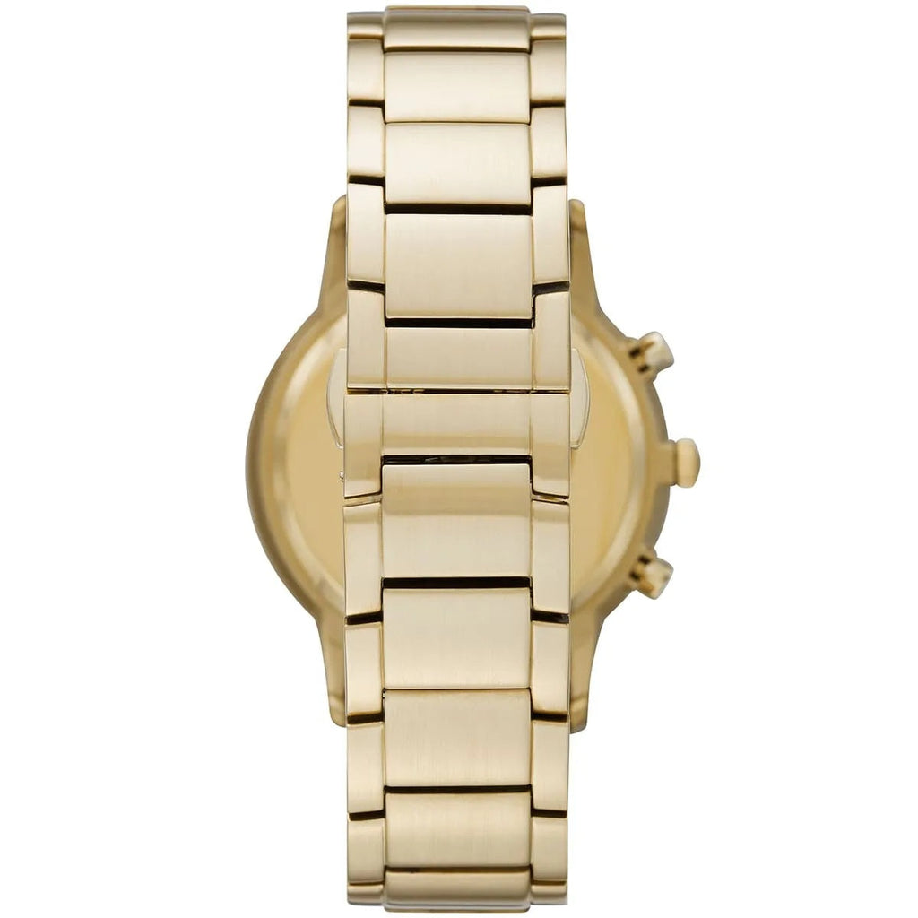 Emporio Armani Men's Watch Stainless Steel Gold Strap With Silver Dial AR11332 Renato