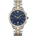 Emporio Armani Men’s Watch Stainless Steel Two-Tone Strap With Blue Dial AR1847 Alpha