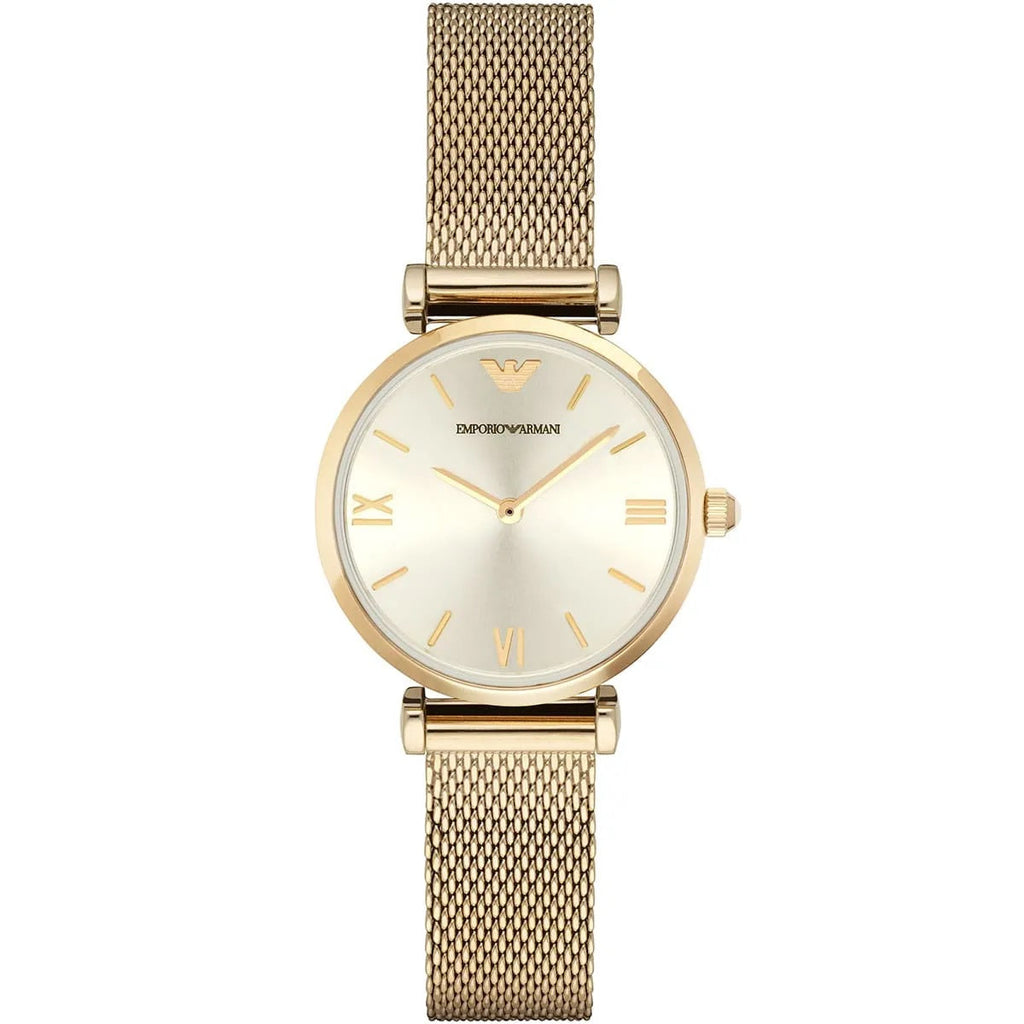 Emporio Armani Women’s Watch Stainless Steel Gold Mesh Strap With Gold Dial AR1957 Gianni