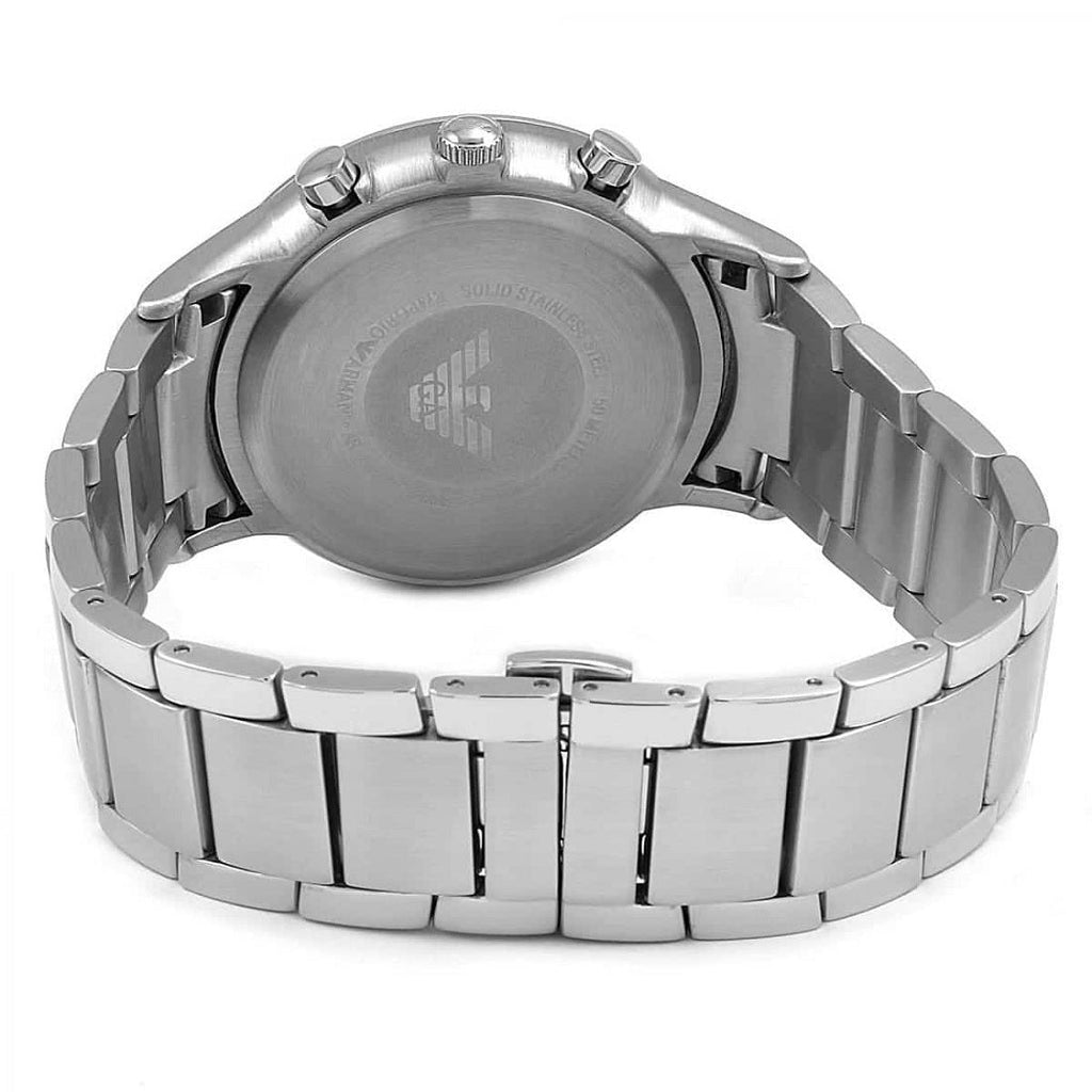 Emporio Armani Men’s Watch Stainless Steel Silver Strap With Blue Dial AR2448 Renato