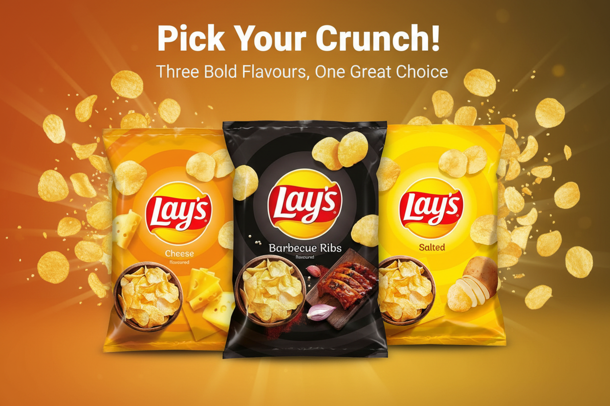 Lay's Three Pack Hero Banner - Wide