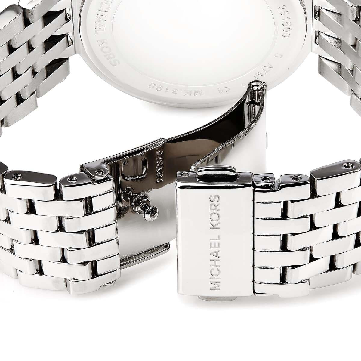 Michael Kors Women’s Watch Stainless Steel Silver Strap With Silver Dial MK3190