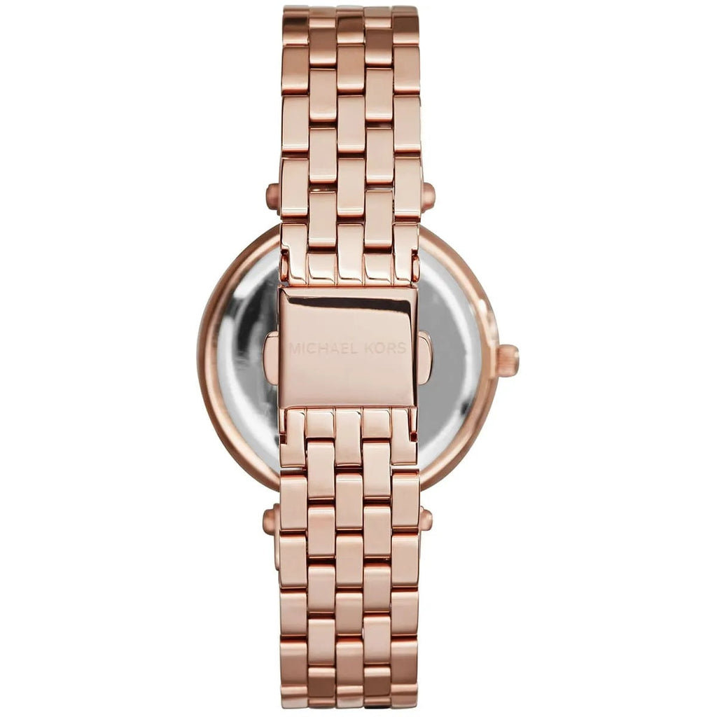 Michael Kors Women’s Watch Stainless Steel Rose Gold Strap With Rose Gold Dial And Crystals MK3366