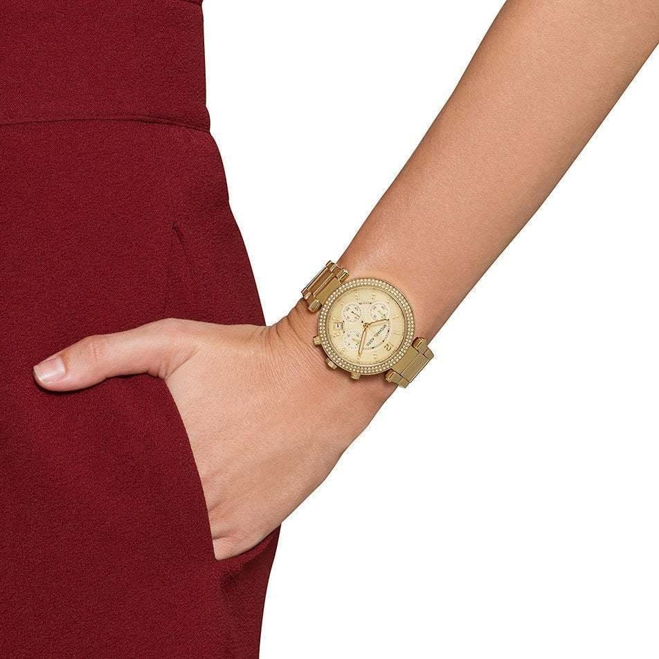 Michael Kors Women’s Watch Stainless Steel Gold Strap With Gold Dial MK5354