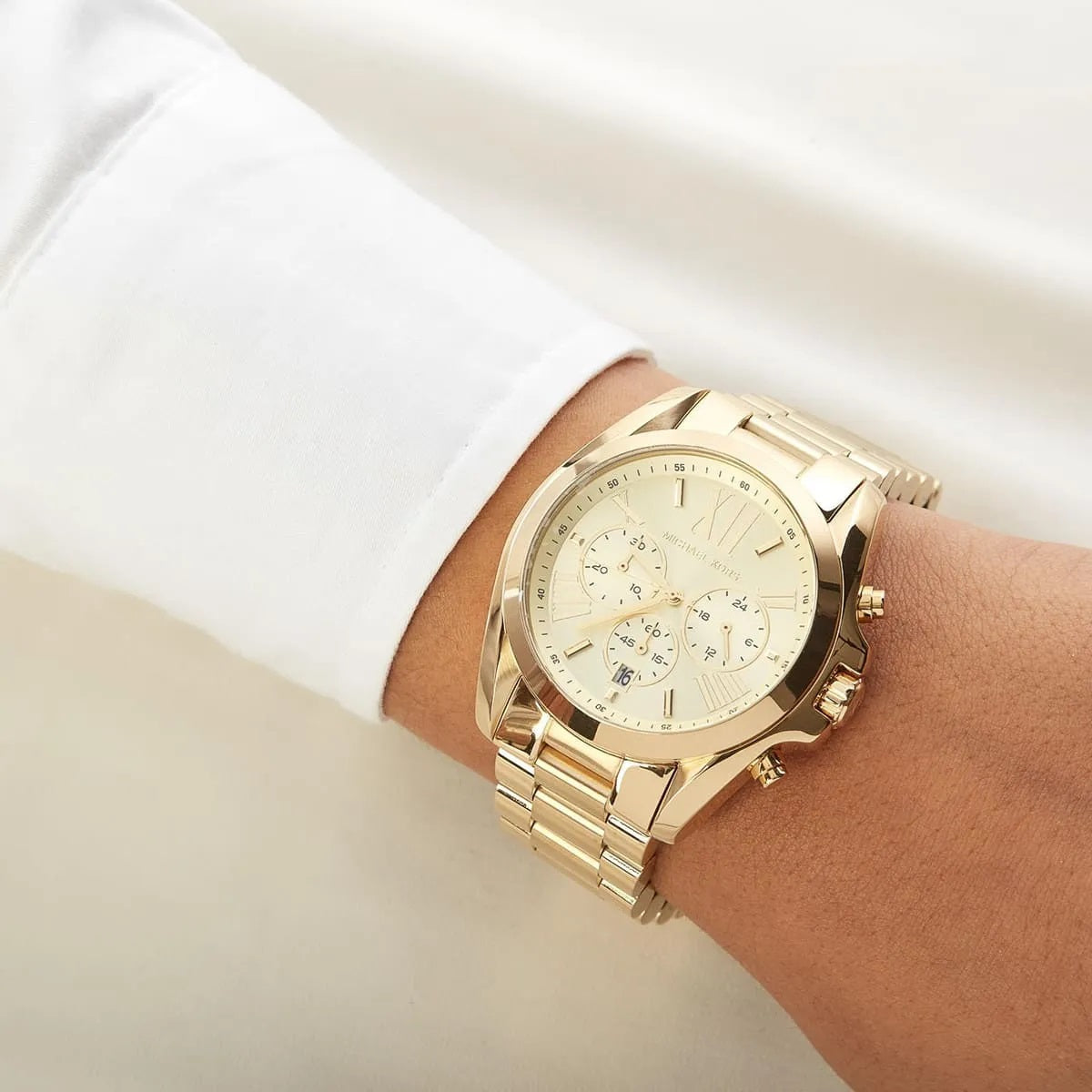 Michael Kors Women’s Watch Stainless Steel Gold Strap With Gold Dial MK5605