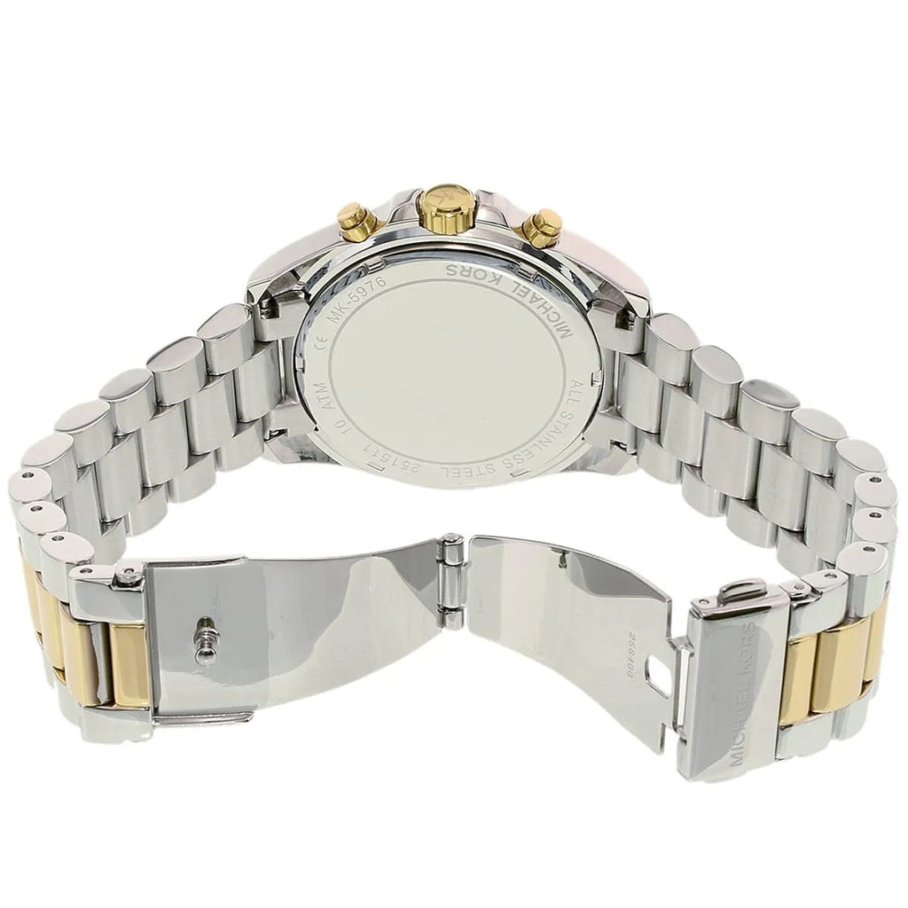 Michael Kors Women’s Watch Stainless Steel Two Tone Gold & Silver Strap With Blue Dial MK5976