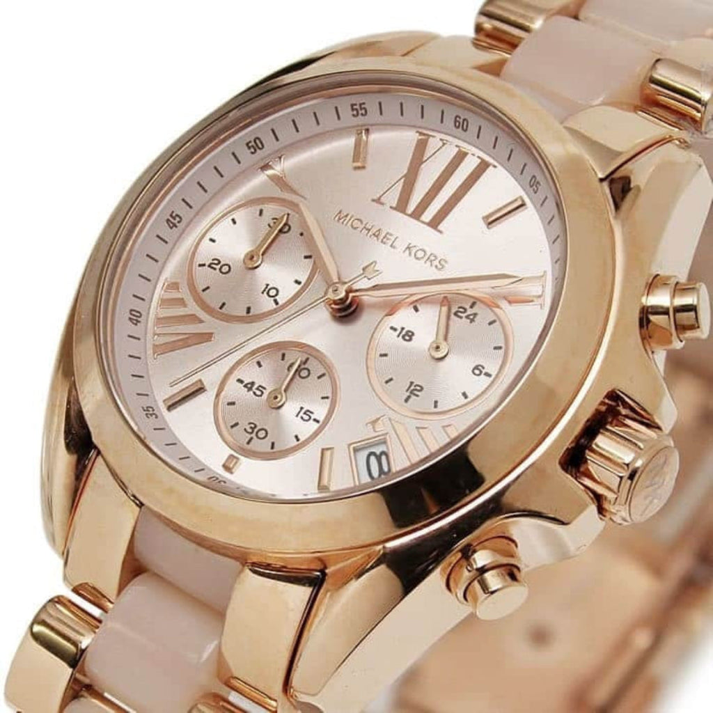 Michael Kors Women’s Watch Stainless Steel Rose Gold Strap With Rose Gold Dial MK6066