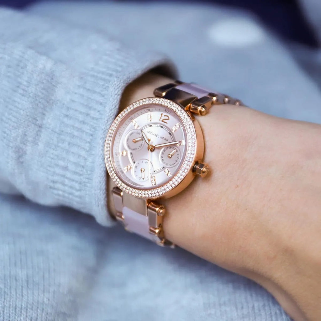 Michael Kors Women’s Watch Rose Gold Strap With Rose Gold Dial MK6110