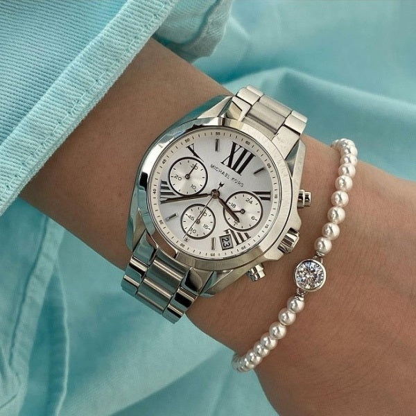 Michael Kors Women’s Watch Stainless Steel Silver Strap With Silver Dial MK6174