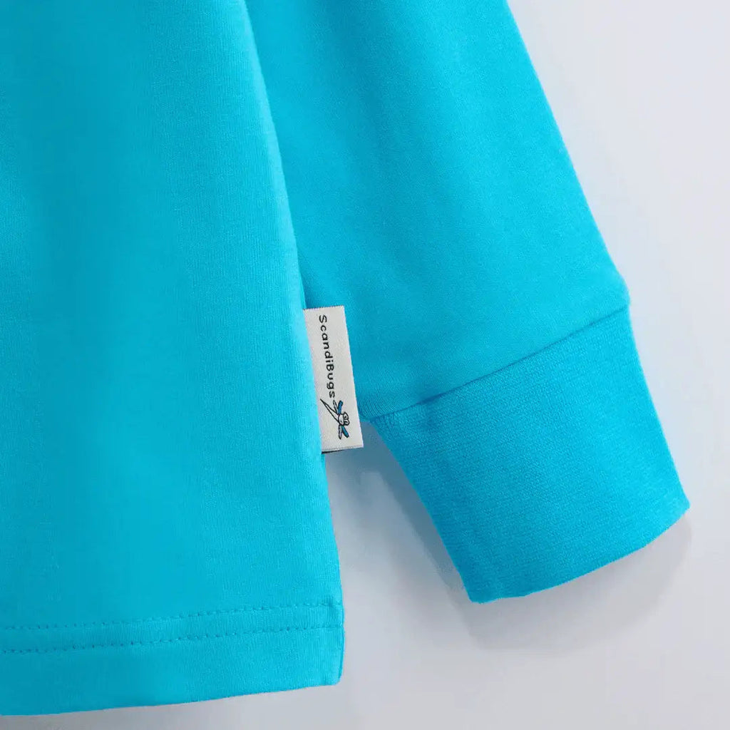 ScandiBugs Own Label Organic Long Sleeve Top - Tempting Turquoise