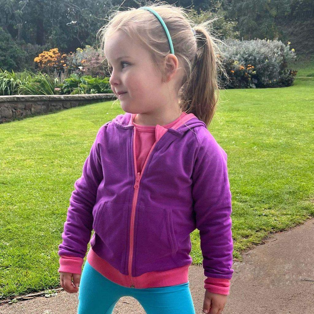 ScandiBugs Own Label Organic Reversible Hoodie - Bubblegum Pink & Perfectly Purple