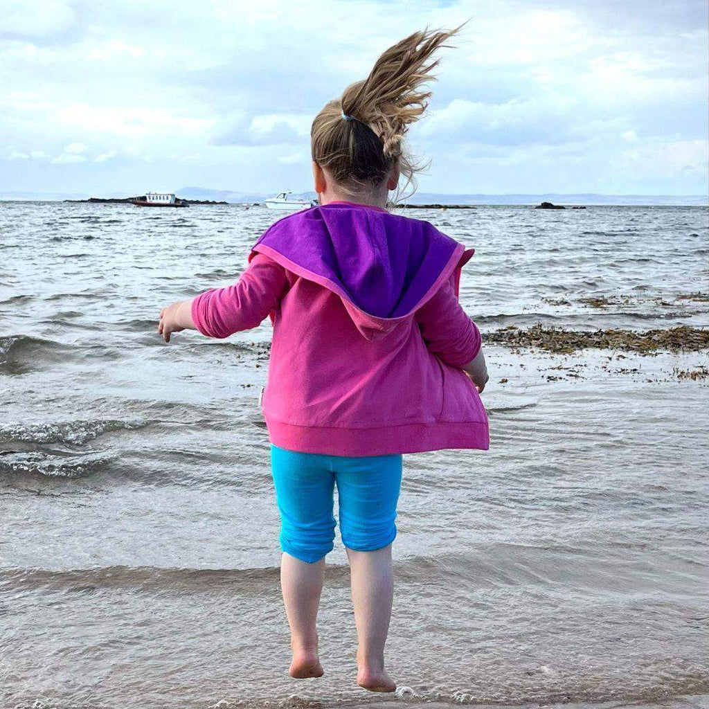 ScandiBugs Own Label Organic Reversible Hoodie - Bubblegum Pink & Perfectly Purple