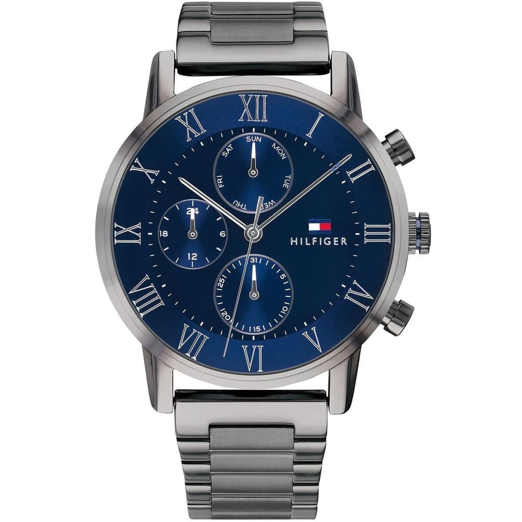 Tommy Hilfiger Men’s Watch Stainless Steel Grey Strap With Blue Dial 1791456