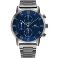 Tommy Hilfiger Men’s Watch Stainless Steel Grey Strap With Blue Dial 1791456