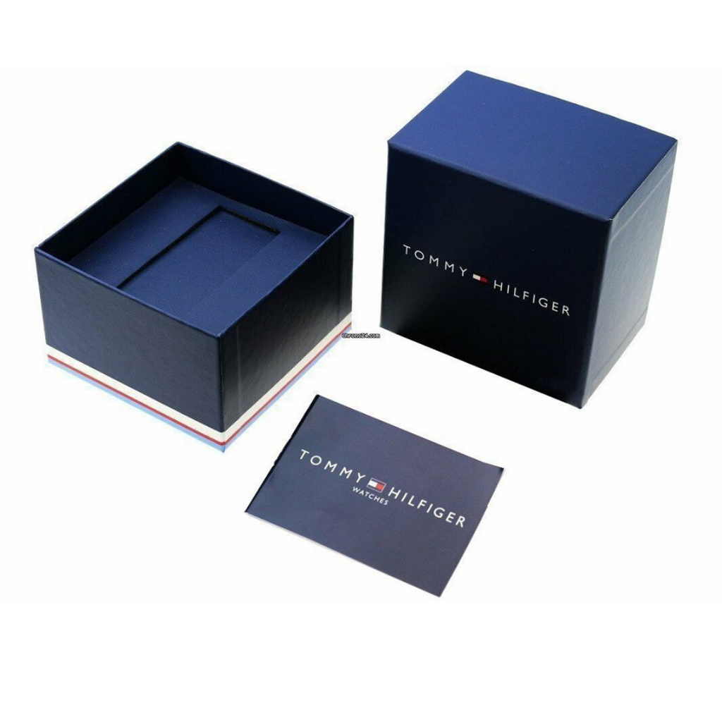 Tommy Hilfiger Men’s Watch Blue Silicone Strap With Blue Dial And Silver Case 1791476